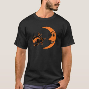 Vintage Halloween Witch & Moon T-Shirt