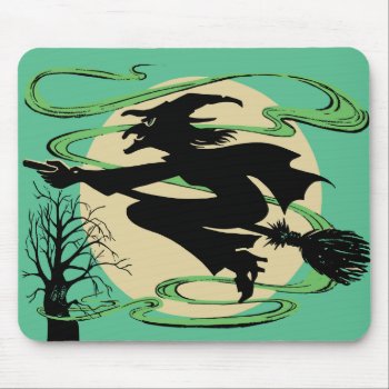 Vintage Halloween Witch Mousepad by Vintage_Halloween at Zazzle