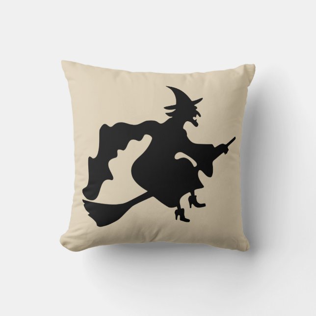 Vintage Halloween Witch pillow (Front)