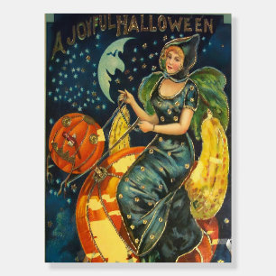 Vintage Halloween Witch Poster