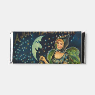 Vintage Halloween Witch Poster Hershey Bar Favors