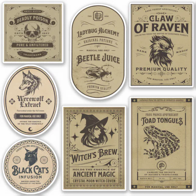 vintage-halloween-witch-potion-label-wizard-magic-zazzle for Free Printable Magic Potion Labels Vintage Halloween Witch Potion Label Wizard Magic | Zazzle for Free Printable Magic Potion Labels
