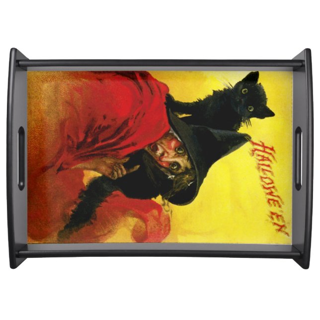 Vintage Halloween Witch Serving Tray (Front)