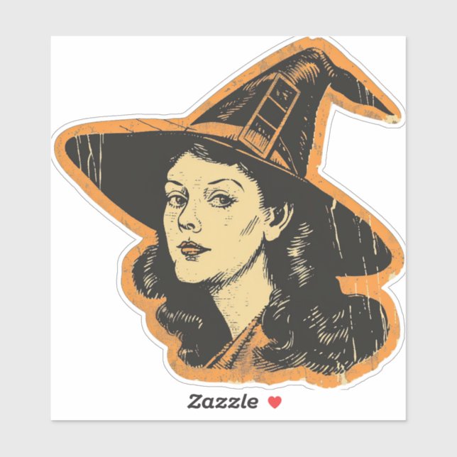 Vintage Halloween Witch Spooky Season Sticker (Sheet)