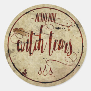 Vintage Halloween Witch Tears Label