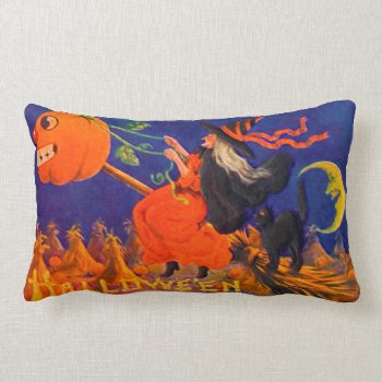 Vintage Halloween Witch Throw Pillow by mrcountscary at Zazzle