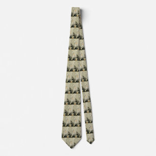 Vintage Halloween, Witch with Cauldron and Cats Neck Tie