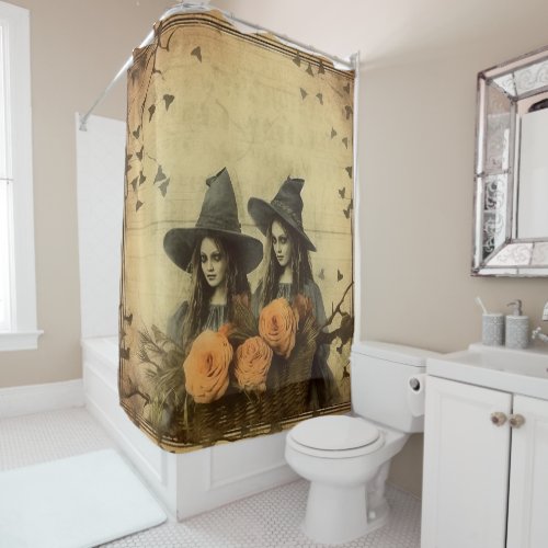 Vintage Halloween Witchcraft 11 Shower Curtain