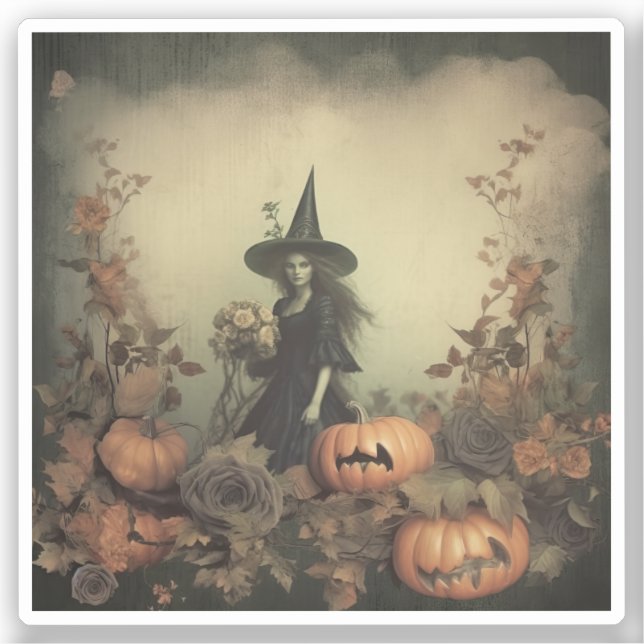 Vintage Halloween Witchcraft (3) Sticker (Front)