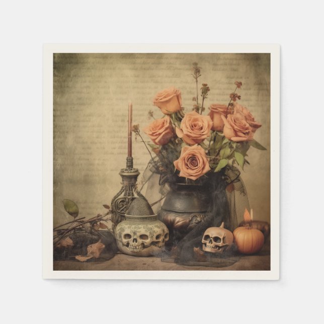 Vintage Halloween Witchcraft (4) Napkins (Front)