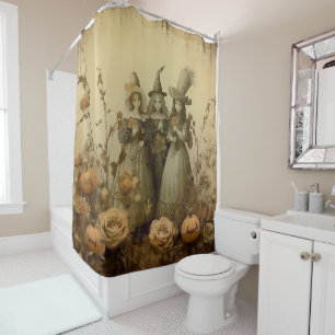 Vintage Halloween Witchcraft (5) Shower Curtain