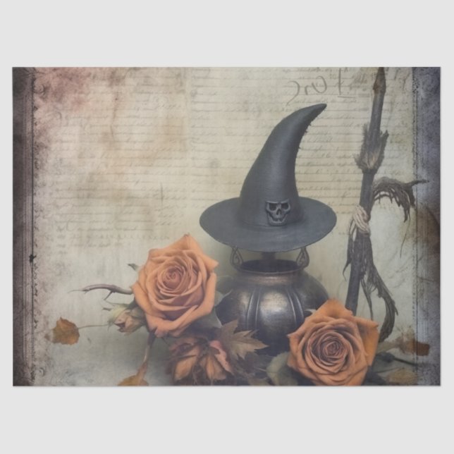 Vintage Halloween Witchcraft (8) Tissue Paper (Front)
