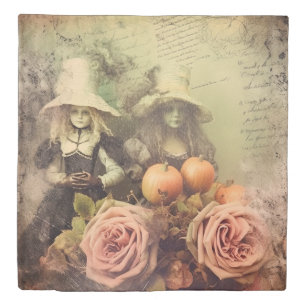 Vintage Halloween Witchcraft Duvet Cover