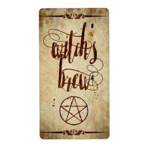 Vintage Halloween Witch's Brew Label