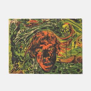 Vintage Halloween Zombies, Grafitti Street Art Doormat