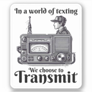 Vintage Ham Radio Operator Funny Sticker