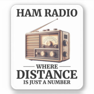 Vintage Ham Radio Operator Sticker