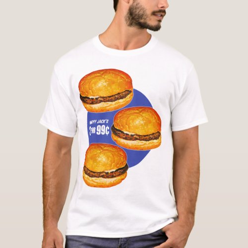 Vintage Hamburgers Happy Jacks 99 T_Shirt
