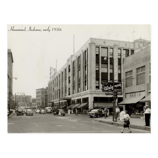 Vintage HAMMOND, INDIANA (early 1950s) Postcard