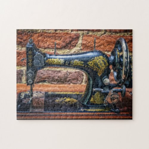 Vintage Hand Crank Sewing Machine Jigsaw Puzzle