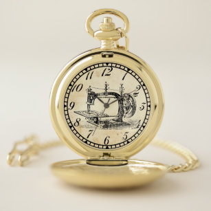 Pocket Watch Motif Machine Embroidery Design