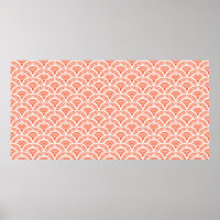 Vintage hand drawn art deco pattern with scale mot