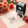 Vintage Hand-drawn Bird & Branch Name & Address Self-inking Stamp