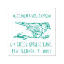 Vintage Hand-drawn Bird & Branch Name & Address Self-inking Stamp