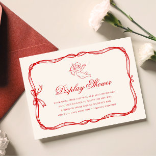 Vintage Hand Drawn Red Cupid Cherub Display Shower Enclosure Card