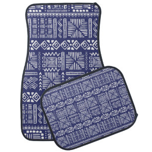 Vintage Hand Drawn vintage Ethnic Style Seamless P Car Floor Mat