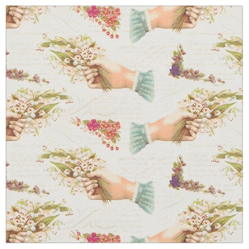 Vintage Hand of Love Gratitude Thank You Fabric