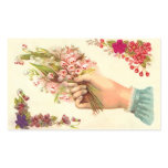 Vintage Hand of Love Offering Lilies of the Valley Rectangular Sticker