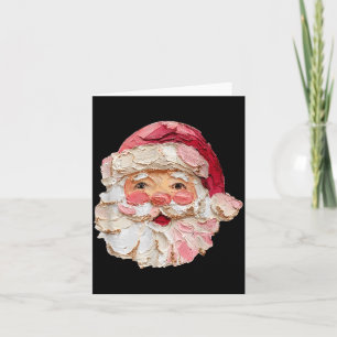 Vintage Hand Painted Christmas Santa Claus Face Xm Card