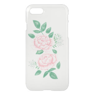 Vintage Hand Painted Pink Roses Uncommon iPhone Ca iPhone SE/8/7 Case