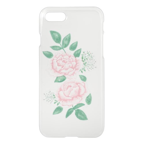 Vintage Hand Painted Pink Roses Uncommon iPhone Ca iPhone SE87 Case