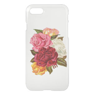 Vintage Hand Painted Pink Roses iPhone SE/8/7 Case