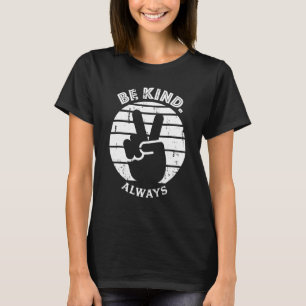 Vintage Hand Peace Sign Anti Bullying Unity Day Or T-Shirt