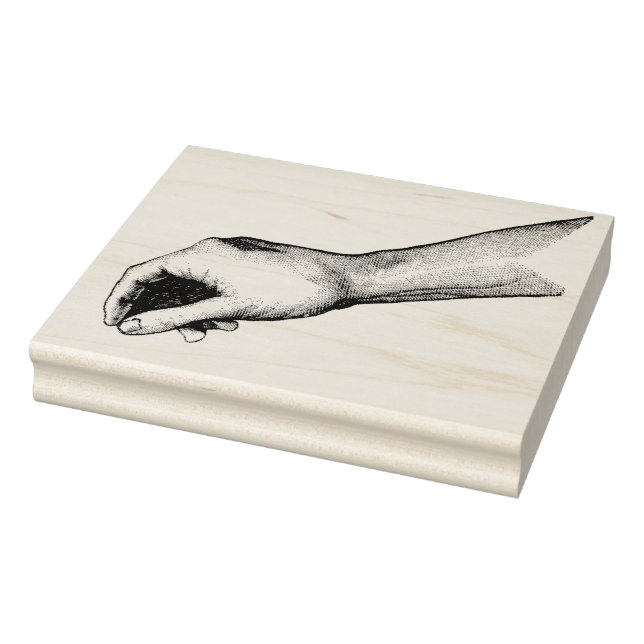Vintage Hand Pickup Rubber Art Stamp (Stamp)