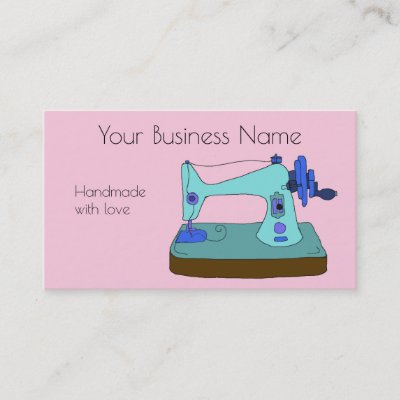 Vintage hand sewing machine customisable business card