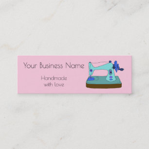 Vintage hand sewing machine customisable mini business card