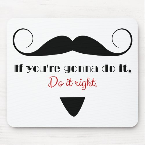 Vintage Handlebar Mustache Masculine Stache Mouse Pad