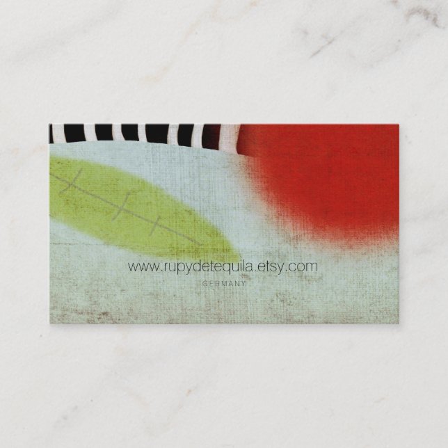 Vintage Handmade Flowers Business Card (Front)