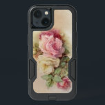 Vintage Handpainted Style Roses iPhone 13 Case<br><div class="desc">Lush bouquet of pastel pink and white English roses from Victorian lithograph art.</div>