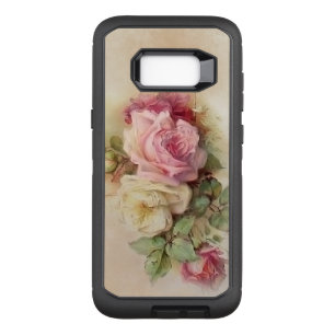 Vintage Handpainted Style Roses OtterBox Defender Samsung Galaxy S8+ Case