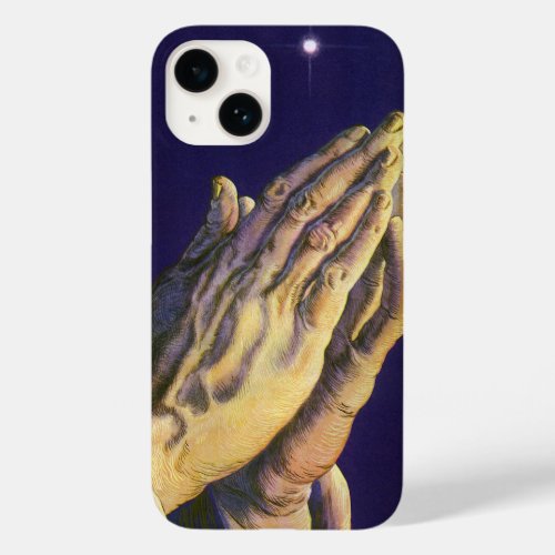 Vintage Hands Praying with Star of Bethlehem Case_Mate iPhone 14 Case