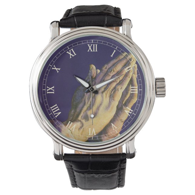 Vintage Hands Praying with Star of Bethlehem Watch (Front)