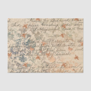 Vintage Handwriting and Bee Tissue Paper