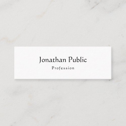 Vintage Handwritten Classic Old Text Template Mini Business Card