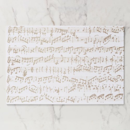 Vintage Handwritten Music Gold Placemats