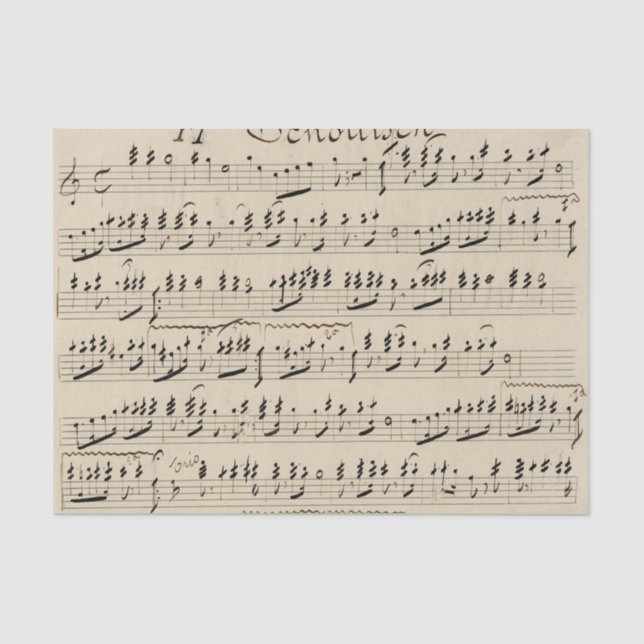 Vintage Handwritten Sheet Music (Front)